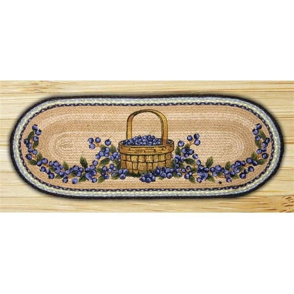 Earth Rugs 68-312BB Blueberry Basket Oval Runner