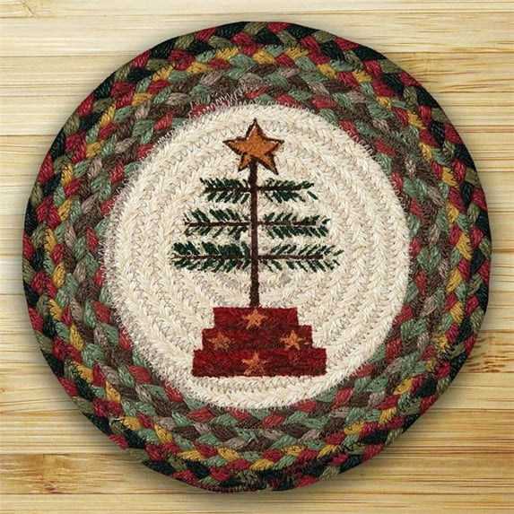 Earth Rugs 80-081FT Feather Tree Printed Round Swatch