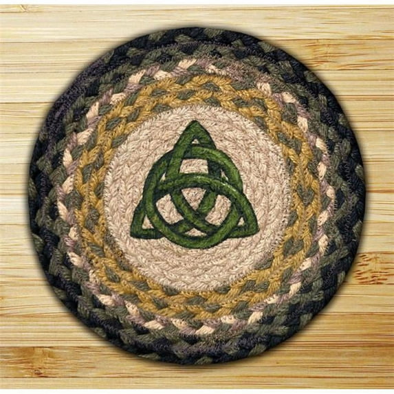 Earth Rugs 80-116IK Irish Knot Printed Round Swatch