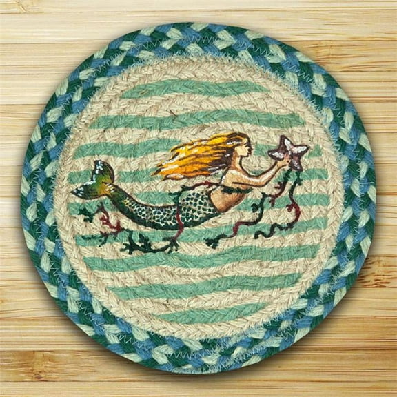 Earth Rugs 80-245M Round Miniature Swatch- Mermaid- printed