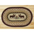 thumbnail image 1 of Earth Rugs 81-019MP Moose-Pinecone Printed Oval Swatch, 1 of 1