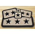 thumbnail image 1 of Earth Rugs 87-313BS Wicker Weave Table Runner Rug- Black Star, 1 of 1