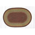 thumbnail image 1 of C-81 Burgundy/Black/Sage Oval Braided Rug 27"x45", 1 of 2