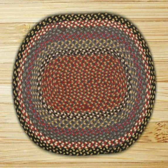 Earth Rugs C-043 Oval Rug, 20 x 48"", Burgundy/Blue/Gray
