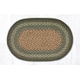 thumbnail image 1 of Earth Rugs C-13 Dark Green Oval Braided Rug 20" x 30", 1 of 2