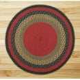 thumbnail image 1 of Earth Rugs C-238 Burgundy / Olive / Charcoal Round Braided Rug 5.75 Feet x 5.75 Feet, 1 of 3