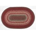 thumbnail image 1 of Earth Rugs C-789 Oval Taupe/Chestnut/Chili Pepper Braided Rug, 1 of 2