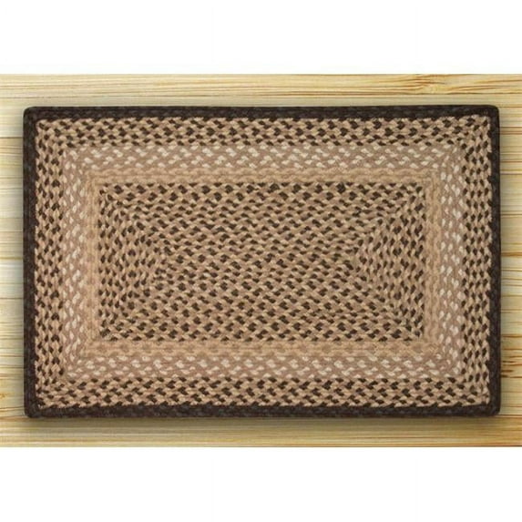 Earth Rugs Chocolate/Natural Braided Area Rug