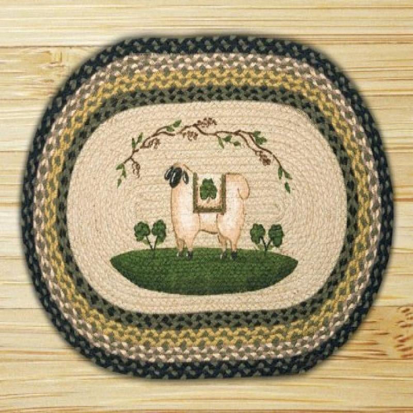 Earth Rugs OP-116 Shee/Shamrock Design Braided Rug, 20x30