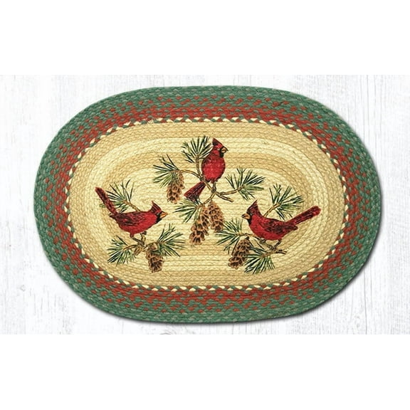 Earth Rugs OP-25 Cardinals Oval Patch 20" x 30"