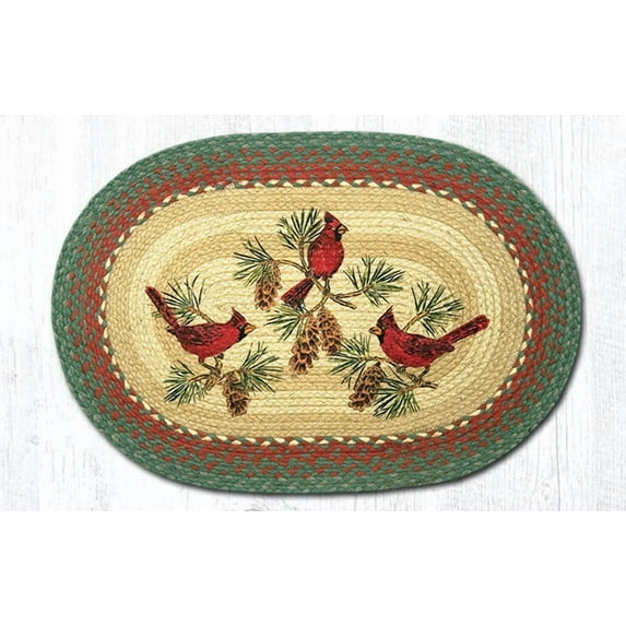 Earth Rugs OP-25 Cardinals Oval Patch 20" x 30"