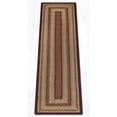 thumbnail image 1 of Earth Rugs RC-319 Burgundy / Mustard / Ivory Rectangle Braided Rug 2 x 8 Feet, 1 of 2