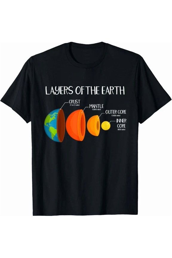 Earth'S Crust Layers Of The Earth Geology Science Nerd Gift T-Shirt