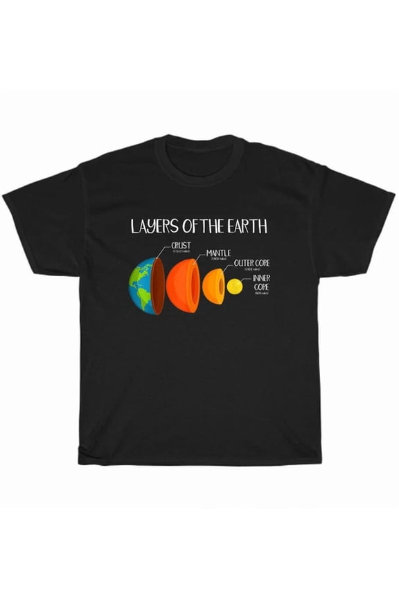 Earth'S Crust Layers Of The Earth Geology Science Nerd T-Shirt Unisex Tee Gift