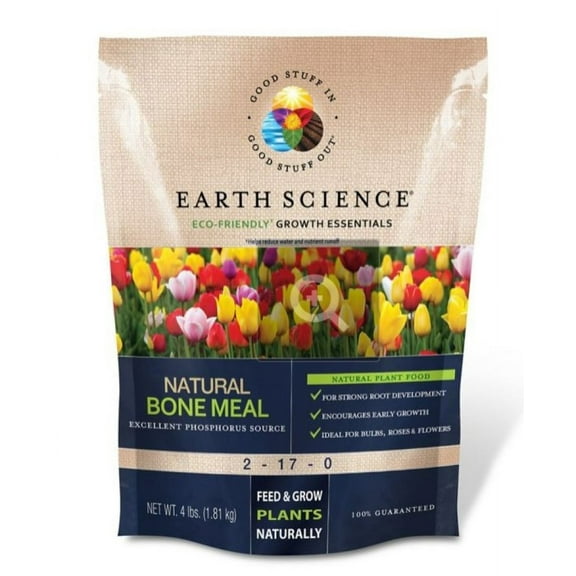 Earth Science 11893-6 Natural Bone Meal Plant Food 40 sq. ft. Coverage Area, 4 lb. Bag