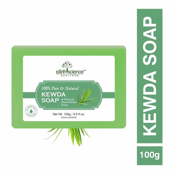 Earth Science Ayurveda Kewda Bath Soap 100% Natural Handmade 125gm Pack of 3