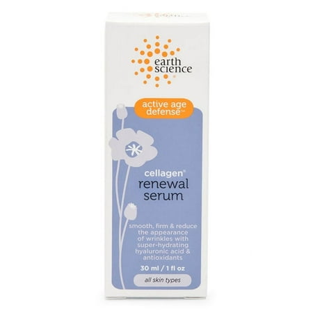 Earth Science Beta-Ginseng Cellagen Renewal Serum, 1-Ounce Glass Bottle