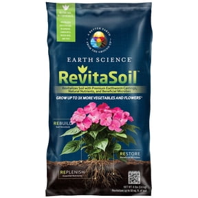 Earth Science RevitaSoil, 8 lb - Organic Soil Revitalizer - Earthworm Castings (Worm Castings) Plus Natural Nutrients & Biology - Grow 3X More, Amendment for Gardens, Potted Plants, Raised Garden Bed