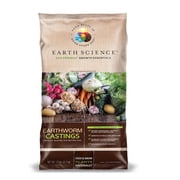 Earth Science Organic Earthworm Castings, 12 lb, Improves Soil Health, Promotes Vibrant Growth, Natural Food for Indoor & Outdoor Plants   Soil Builder for Vegetable Gardens