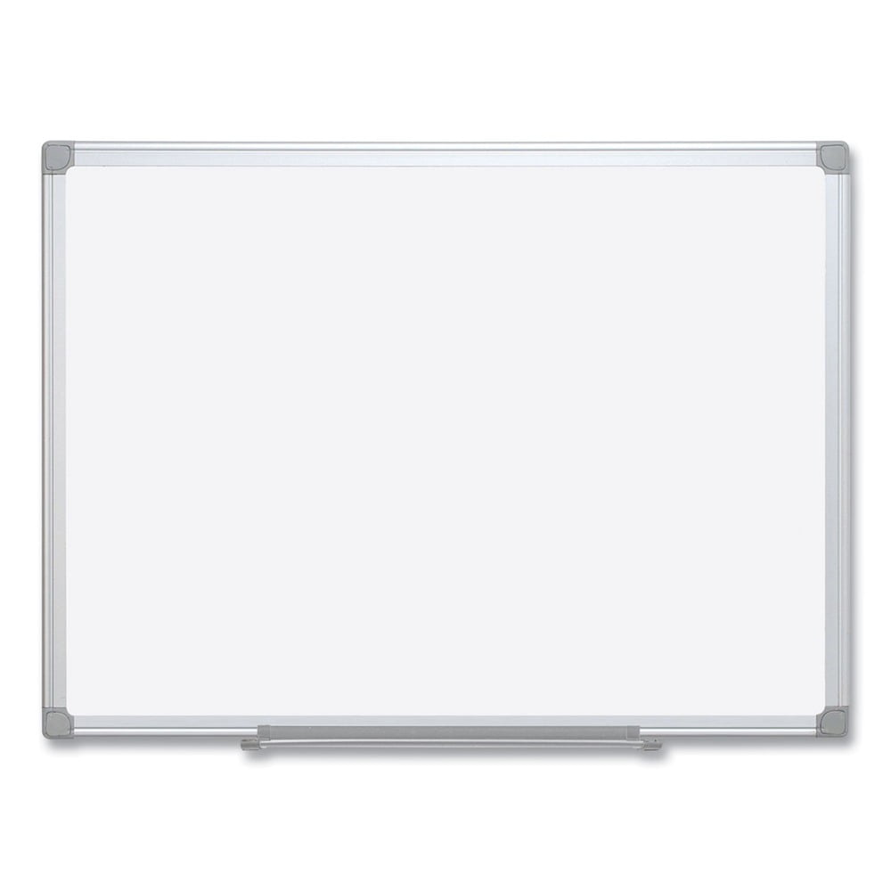 96" x 48" White Melamine Dry Erase Board with Aluminum Frame