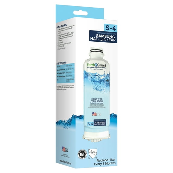 EarthSmart S-4 Refrigerator Replacement Filters For Samsung HAFQIN