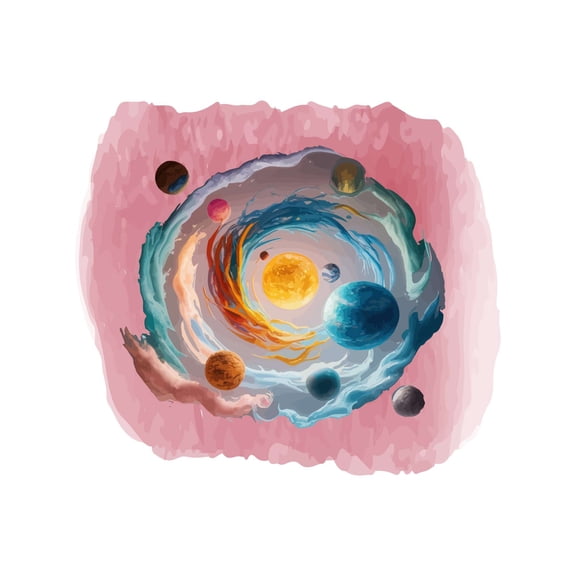 Earth Solar system Planets Universe Space Wall Art Sticker Designs Vinyl Stickers For Home House Walls Rooms Windows Bedroom Decoration Size (20x20 inch)