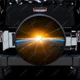 Earth Space Sun Rising Polyester Universal Spare Wheel Tire Cover