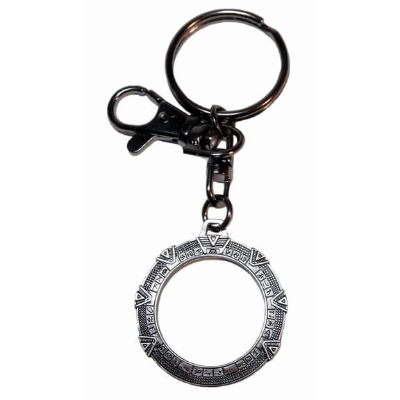Earth Stargate SG-1 Antique Silvertone Metal Keychain