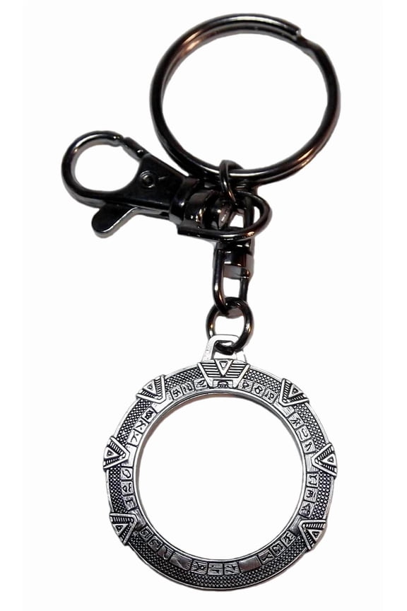 Earth Stargate SG-1 Antique Silvertone Metal Keychain