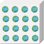 Earth Stickers Round Earth Cartoon Sticker Plastic Waterproof Small Blue Earth Self-adhesive Picture Decal Planner Stickers for DIY Craft Scrapbooking Laptop Luggage Cup Book Diary 0.98Inch DIY