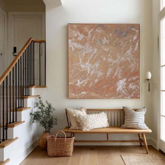 Earth Textured Brown Oil Acrylic Creative Home Wall Decor