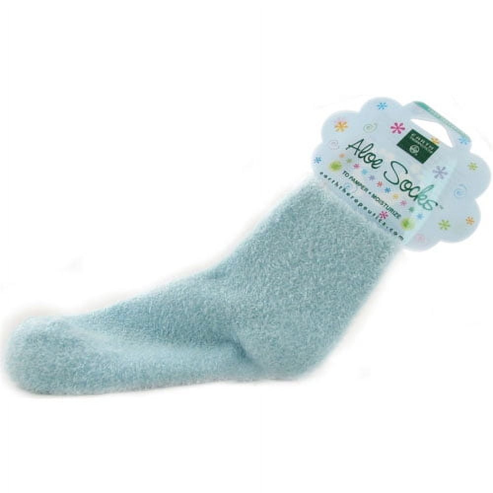 Earth Therapeutics Aloe Blue Socks Foot Therapy To Pamper & Moisturize - 1 Pair