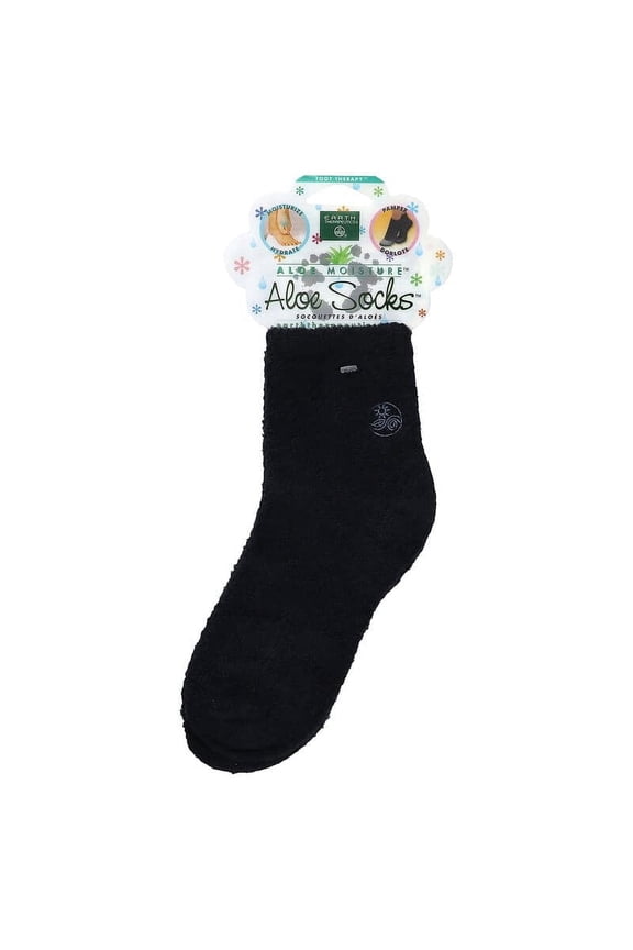 , Aloe Moisture, Aloe Socks, Black, 1 Pair Pack of 2
