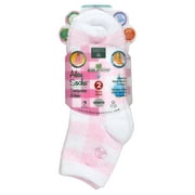 Aloe Moisture Socks by Earth Therapeutics, 2 Pack Pink Plaid, Infused with Natural Aloe Vera & Vitamin E