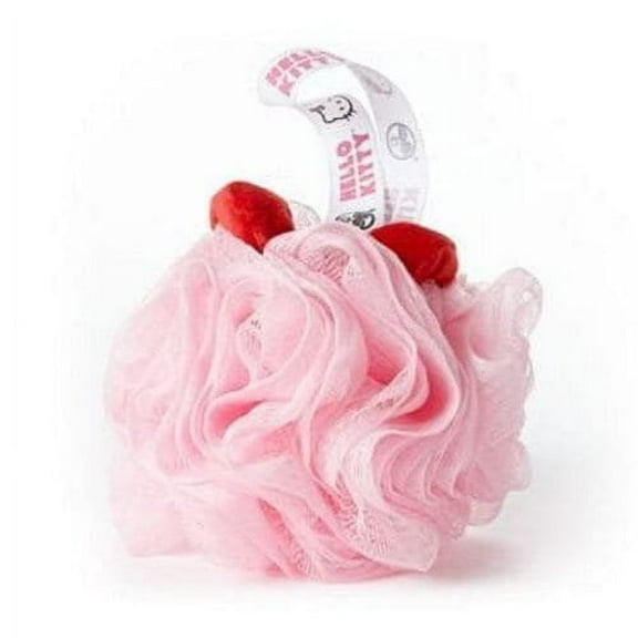 Earth Therapeutics Hello Kitty Mesh Sponge Loofah Pink