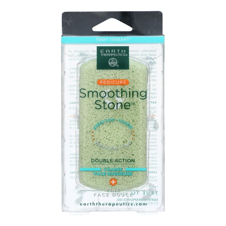 Earth Therapeutics Green Pedi-Glass Stone, Double-Sided Pumice for