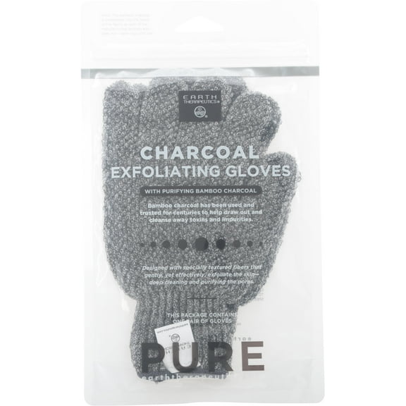 Earth Therapeutics Purifying Exfoliating Gloves - Charcoal - 1 Count