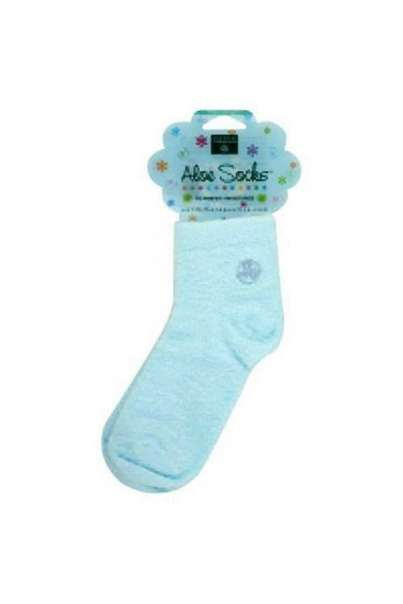 Earth Therapeutics Soft & Smooth Foot Therapy Aloe Socks, Blue, 1 Pair