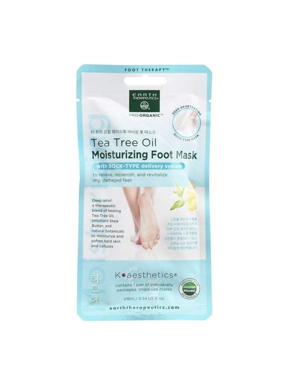 Tea Tree Oil Moisturizing Foot Mask, 1 Pair
