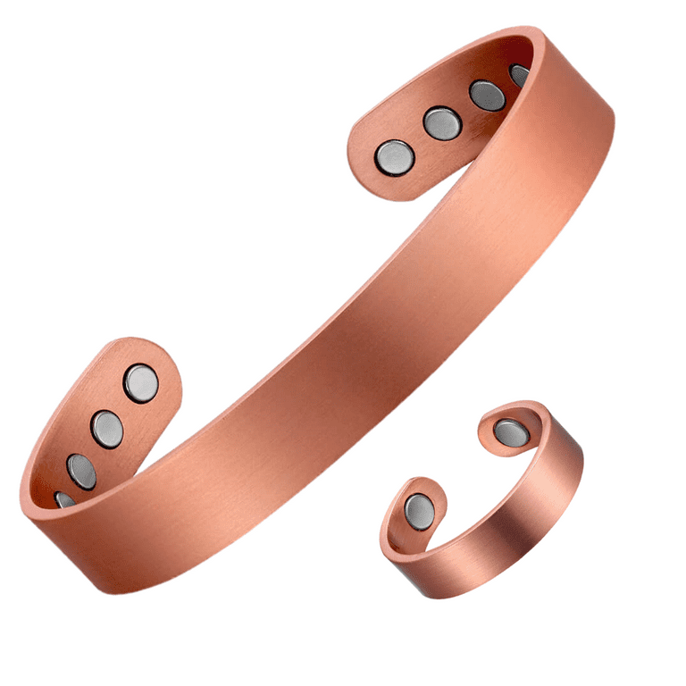 Earth Therapy Original Pure Copper Magnetic RING and GOLF Cuff