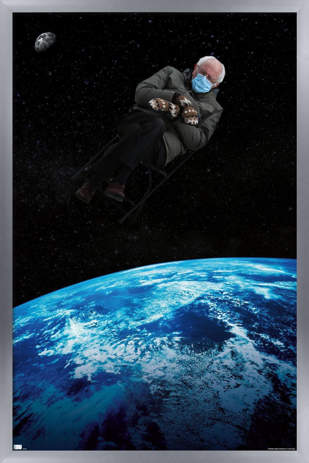 Earth To Bernie Wall Poster, 22.375" x 34", Framed