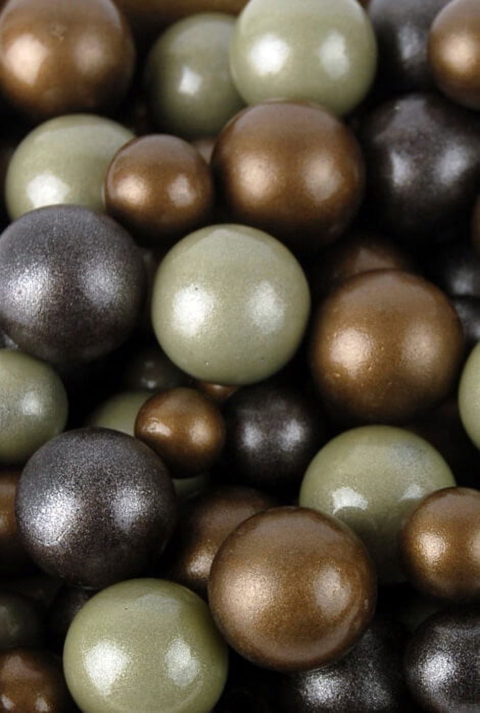 Earth Tone Decorative Glass Marbles 2.4lbs, 155 marbles