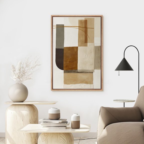Earth Tone Geometric Minimalist Boho Wall Art Decor Unframed Paper Print