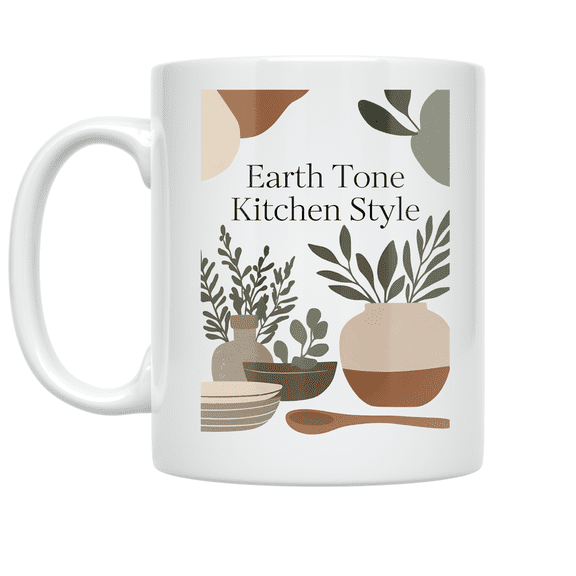 Earth Tone Kitchen Style - Home Decor Enthusiast - 11 oz Ceramic Coffee Mug