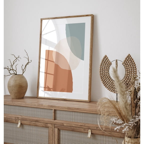 Earth Tone Wall Art, Boho Abstract Print, Terracotta Prints, Abstract, Geometric Abstract Art, Burnt Orange Wall Art Poster Decor, Size 8x12 UNFFRAMED F03.1.8l47