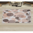 thumbnail image 1 of Earth Tones Decorative Rug, Abstract Pastel Pattern with Overlapping Chaotic Spots and Ring Shapes, Quality Carpet for Bedroom Dorm and Living Room, 6 Sizes, Dark Warm, by Ambesonne, 1 of 1