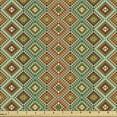 thumbnail image 1 of Ambesonne Earth Tones Fabric by the Yard Upholstery, Retro Folk Accents, 2 Yards, Multicolor, 1 of 4