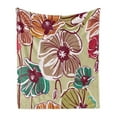 thumbnail image 1 of Earth Tones Soft Flannel Fleece Throw Blanket, Flourishing Poppy Flowers and Buds Rich in Colors in Drawing Style Botanical, Cozy Plush for Indoor and Outdoor Use, 50" x 70", Multicolor, by Ambesonne, 1 of 5