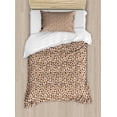 thumbnail image 1 of Earth Tones Twin Size Duvet Cover Set, Coffee Beans Seed Roasted Colombian Caffeine Taste Ethiopian Kitchen, Decorative 2 Piece Bedding Set with 1 Pillow Sham, Caramel Brown Camel, by Ambesonne, 1 of 3