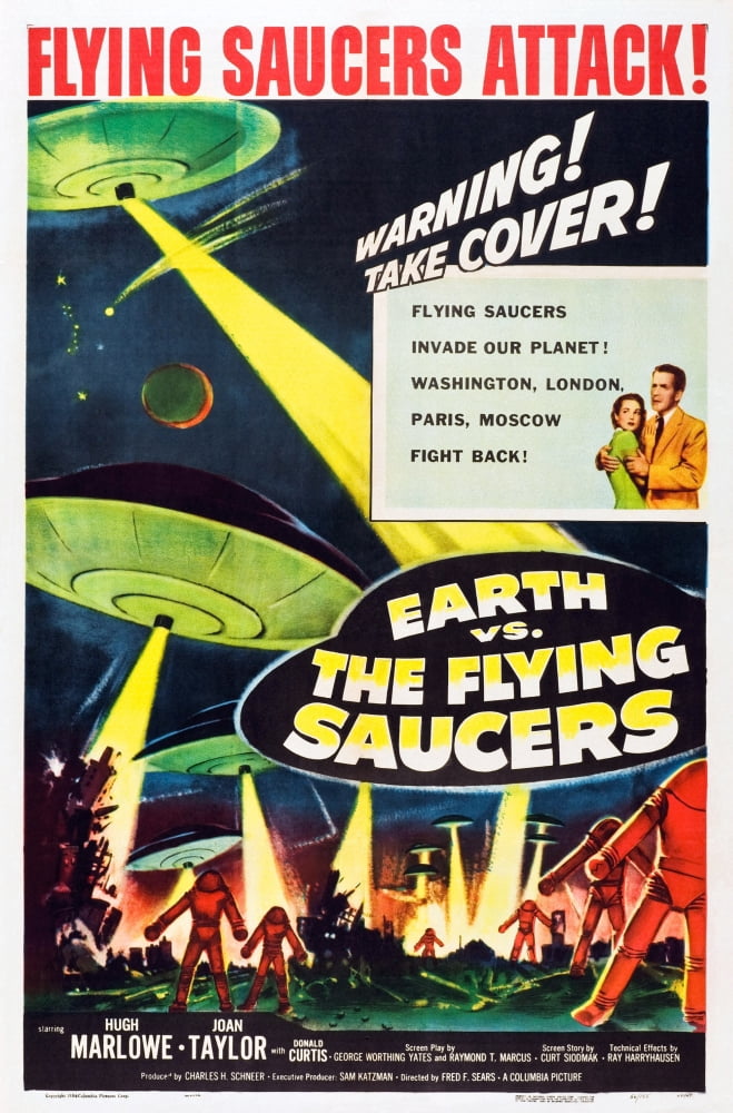 Earth Vs The Flying Saucers Canvas Art - (11 x 17)